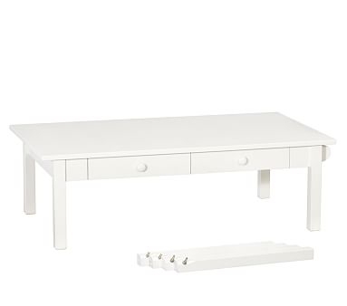 Carolina Grow with You Craft Table with a Set of Low and Tall Legs, Simply White - Image 0