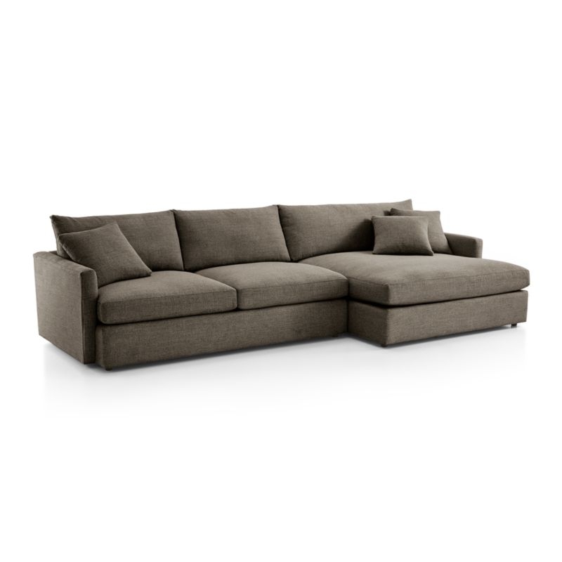 Lounge II Petite 2-Piece Right Arm Double Chaise Sectional Sofa - Image 1