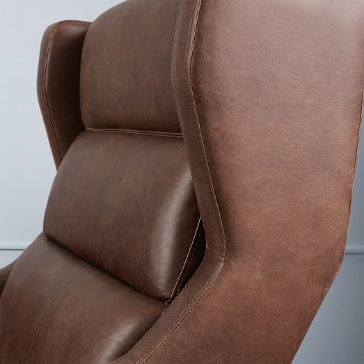 Clarke Leather Wing Chair - Cigar - Image 2