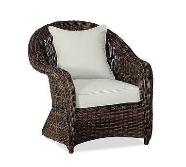Torrey Roll Arm Lounge Chair Cushion Slipcover, Sunbrella(R) Natural - Image 1