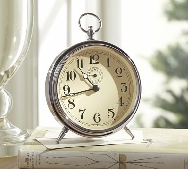 Charleston Vintage Alarm Clock - Silver - Image 2