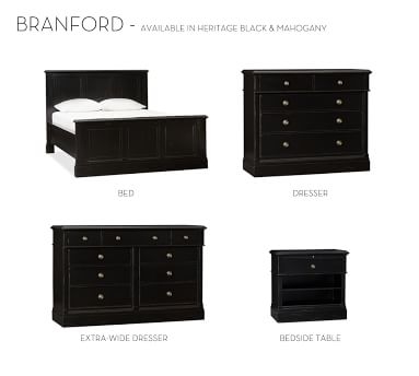 Branford Wood Extra-Large Dresser, Heritage Black finish - Image 2