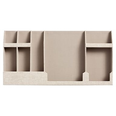 Fabric Wall Organizer, Double, Linen - Image 0