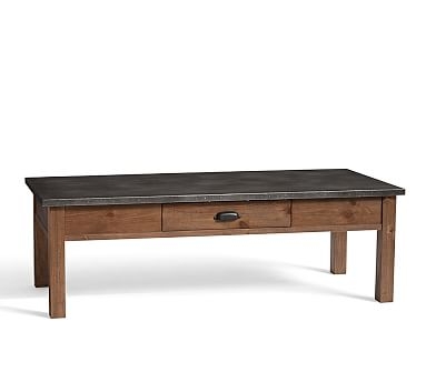 Channing Wood &amp; Galvanized Metal Coffee Table - Image 1