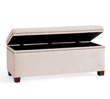 Tamsen Upholstered Storage Bench, Performance Twill Cream - Image 2