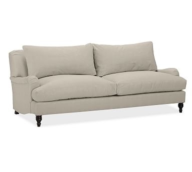 Carlisle Upholstered Sofa 80", Polyester Wrapped Cushions, Linen Blend Oatmeal - Image 1