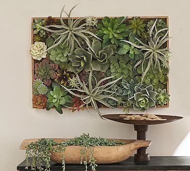 Succulent Wall, Green, Large - Image 1