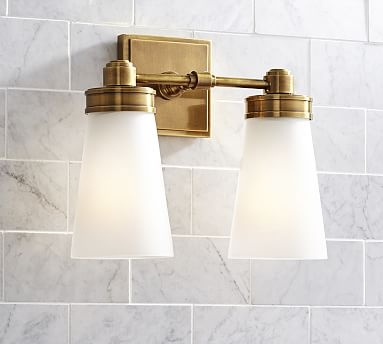 Brass Pearson Double Sconce - Image 1