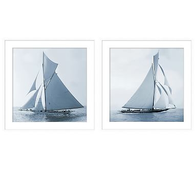 Blue Sails Print, 25 x 25", Set of 2 - Image 0