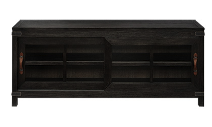 TREMONT LARGE MEDIA CONSOLE IN DRY BRANCH BLACK - Image 0
