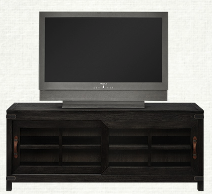 TREMONT LARGE MEDIA CONSOLE IN DRY BRANCH BLACK - Image 1