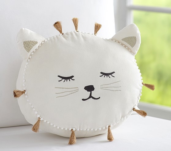 The Emily & Meritt Sleepy Kitty Decorative Pillow - Image 0