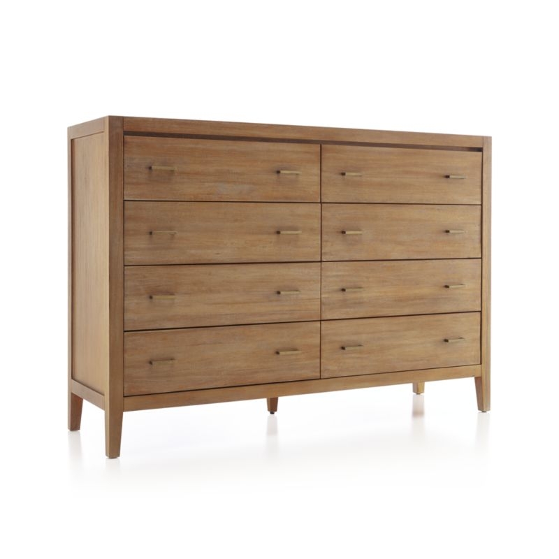 Dawson Light Brown Wood 8-Drawer Dresser - Image 2