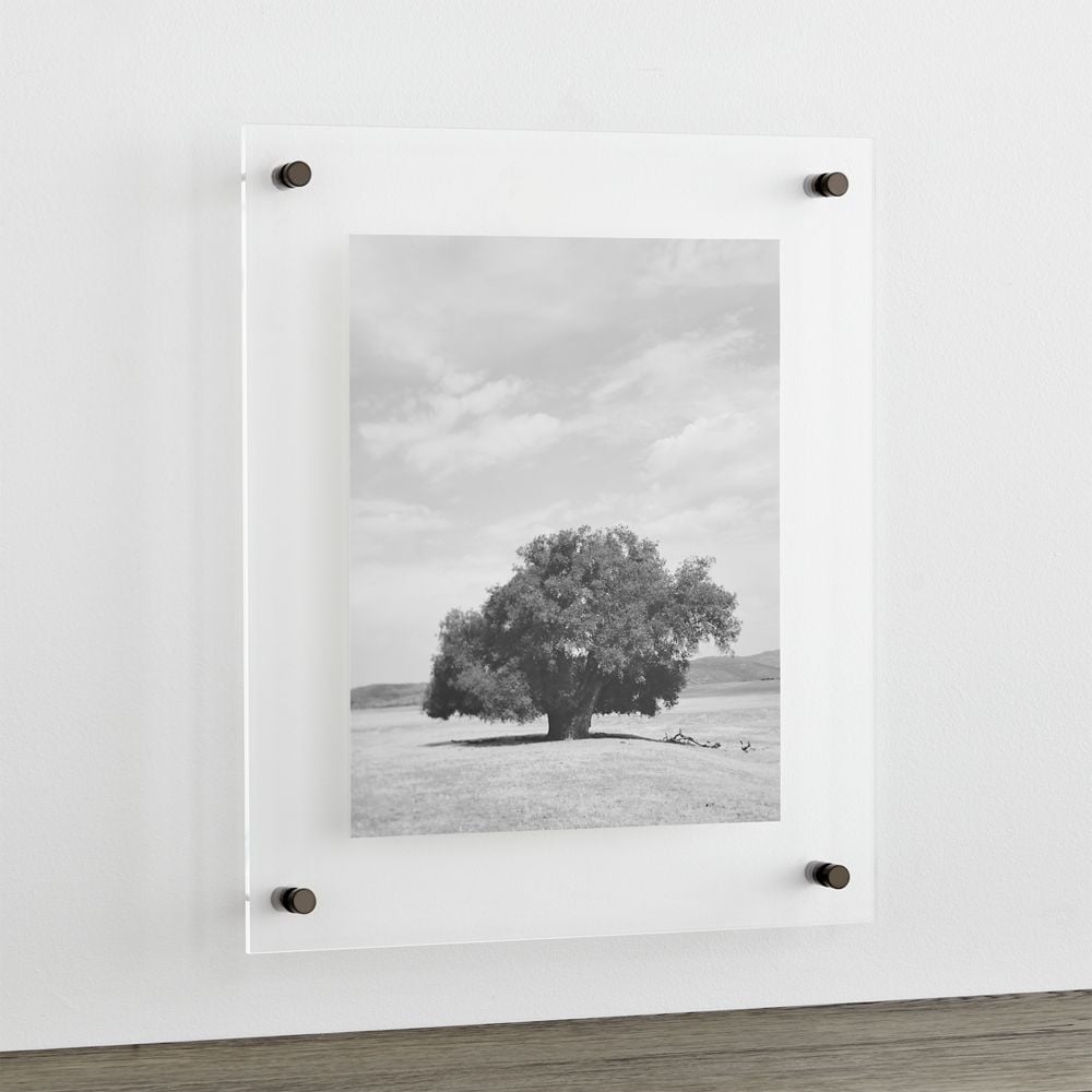 Gunmetal 19x16" Floating Acrylic Wall Frame - Image 0