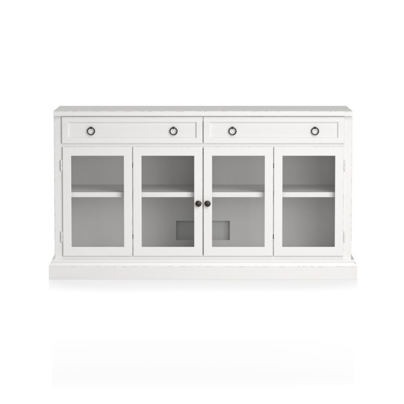 Cameo 62" White Modular Media Console with Glass Doors- backordered until June - Image 1