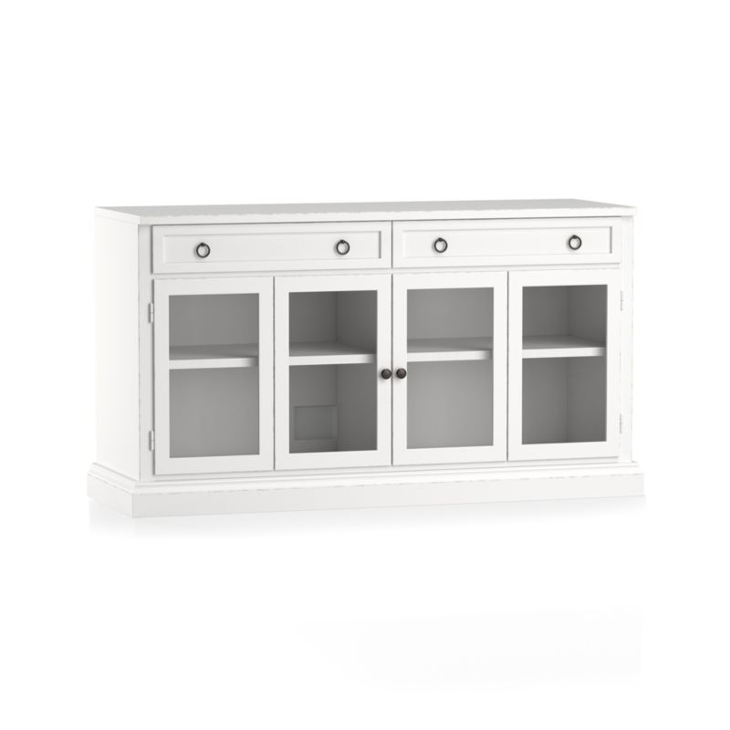 Cameo 62" White Modular Media Console with Glass Doors- backordered until June - Image 2
