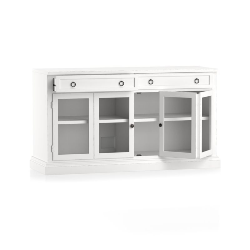 Cameo 62" White Modular Media Console with Glass Doors- backordered until June - Image 3