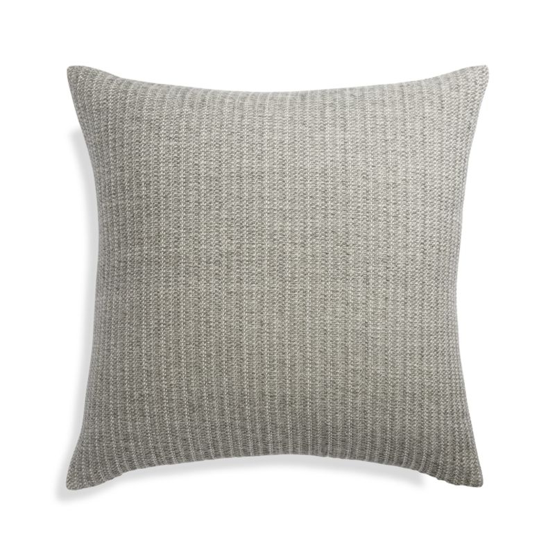 Liano 23" Grey Pillow with Feather-Down Insert - Image 3