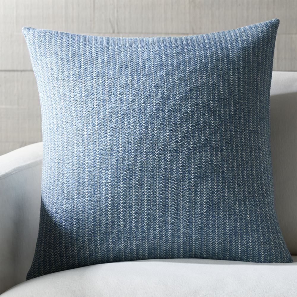 Liano 23" Azure Pillow with Feather-Down Insert - Image 0