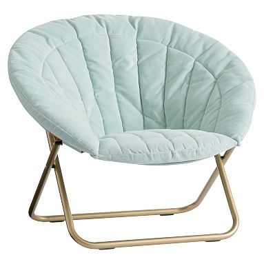 Light Pool Velvet Channel Stitch Hang-A-Round Chair - Image 0