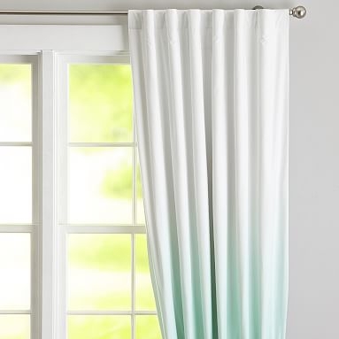 Ombre Blackout Curtain, 84", Turquoise - Image 1
