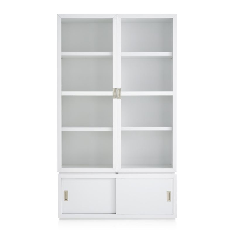 Aspect White 3-Piece Glass Door Storage Unit - Image 1