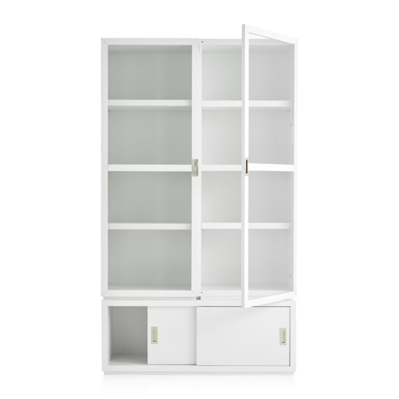 Aspect White 3-Piece Glass Door Storage Unit - Image 2