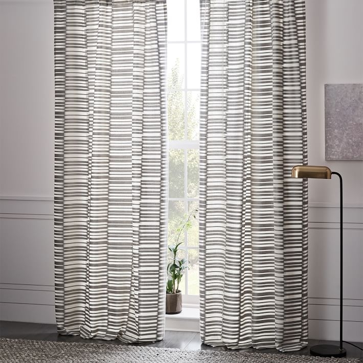 Mixed Stripes Jacquard Curtain - Platinum - Image 0