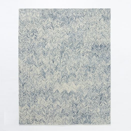 Vines Wool Rug, 8x10', Blue lagoon - Image 0