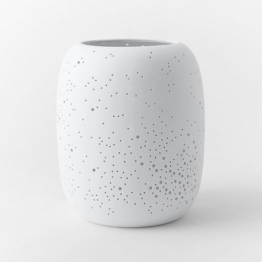 Pierced Porcelain Hurricanes + Vases - Constellation Medium - Image 0