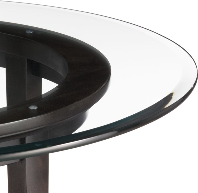 Halo Ebony Round Dining Table with 48" Glass Top - Ebony - Image 3