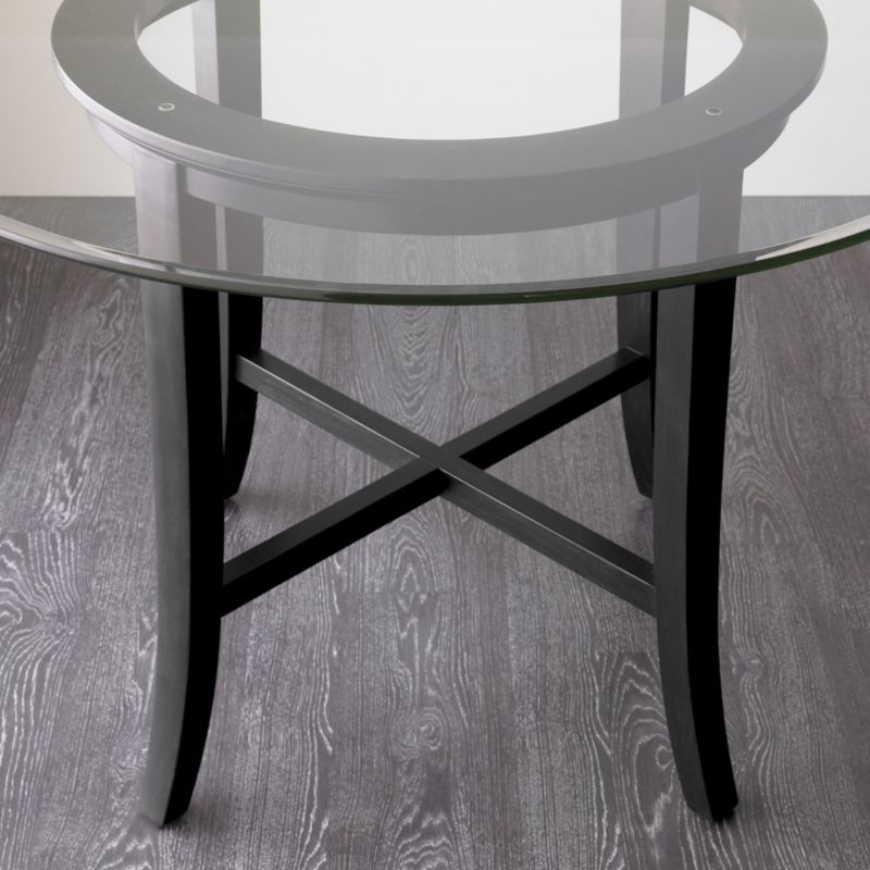 Halo Ebony Round Dining Table with 48" Glass Top - Ebony - Image 8