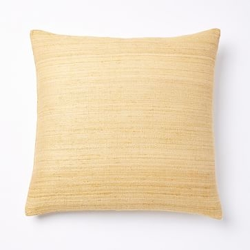 Woven Silk Pillow Cover, 20"x20", Horseradish - Image 1