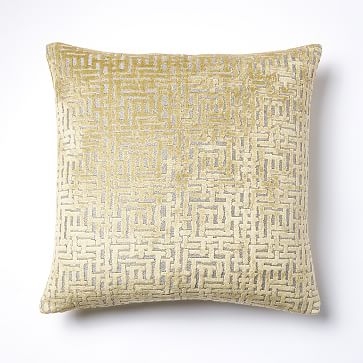 Allover Crosshatch Jacquard Velvet Pillow Cover - Image 0
