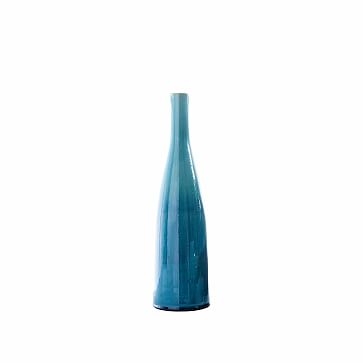Reactive Glaze Vase, Medium, 16", Turquoise - Image 1