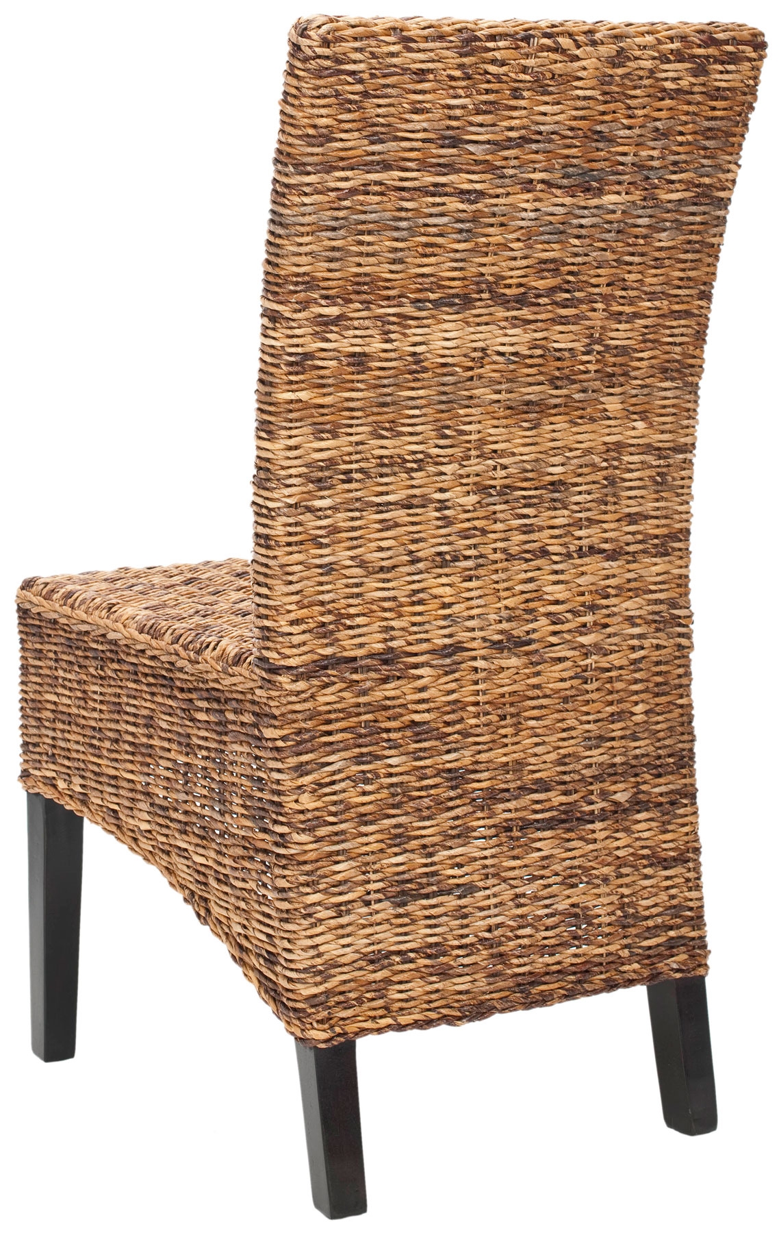 Siesta 18''H Wicker Side Chair (Set Of 2) - Dark Brown/Dark Colonial - Safavieh - Image 1