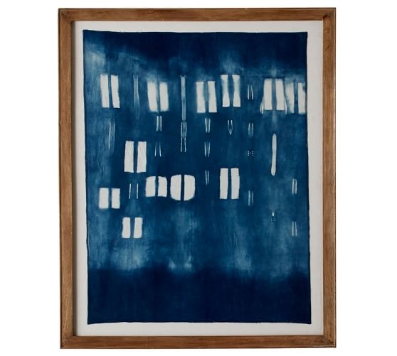 FRAMED SHIBORI TEXTILE ART - PATTERN 3 - Image 0