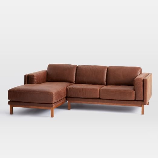 Dekalb Leather 2-Piece Chaise Sectional, left chaise - Image 0