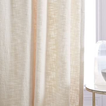 Cotton Textured Weave Curtain - Stone White - Image 1