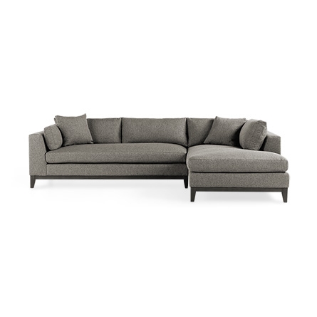 CLIFTON 124" UPHOLSTERED TWO PIECE SECTIONAL IN TEAM MINERAL - Image 0