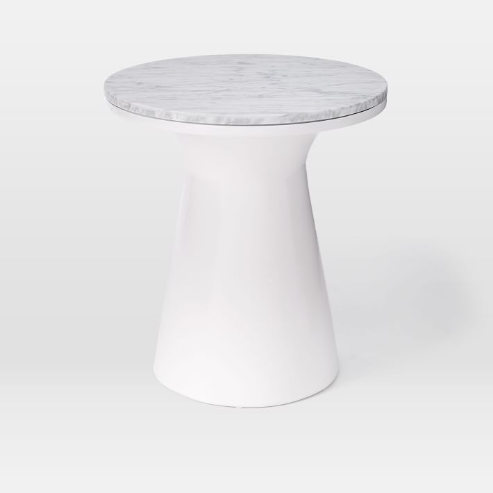 Marble Topped Pedestal Side Table - Image 0