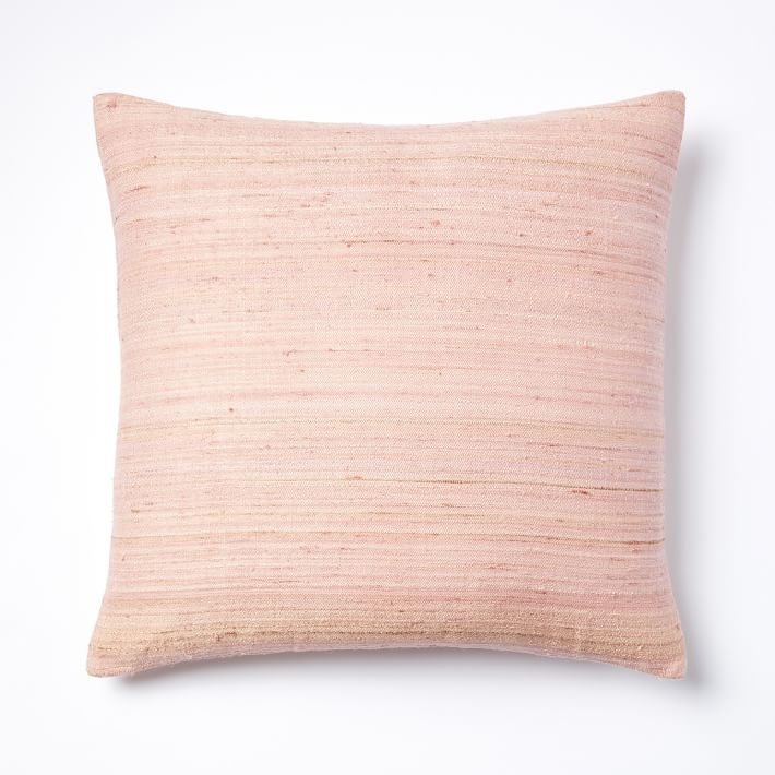 Woven Silk Pillow Cover - Pink Sorbet - Image 0