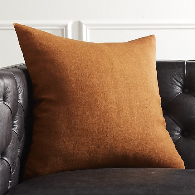 20" linon copper pillow with down alternative insert - Image 1