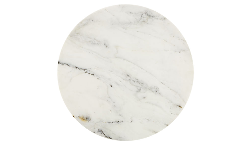 parker white marble side table - Image 1