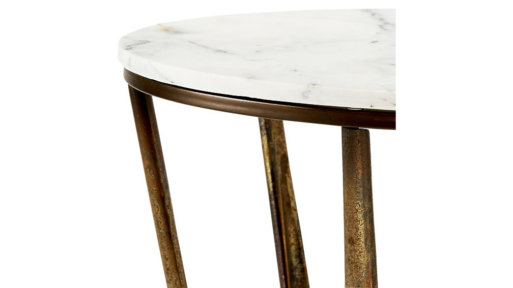 parker white marble side table - Image 2