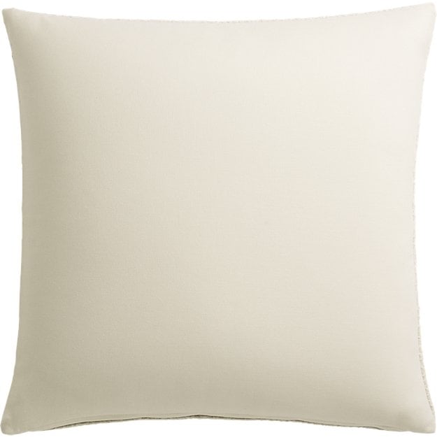 18" scatter white textured pillow with feather down insert - Image 1