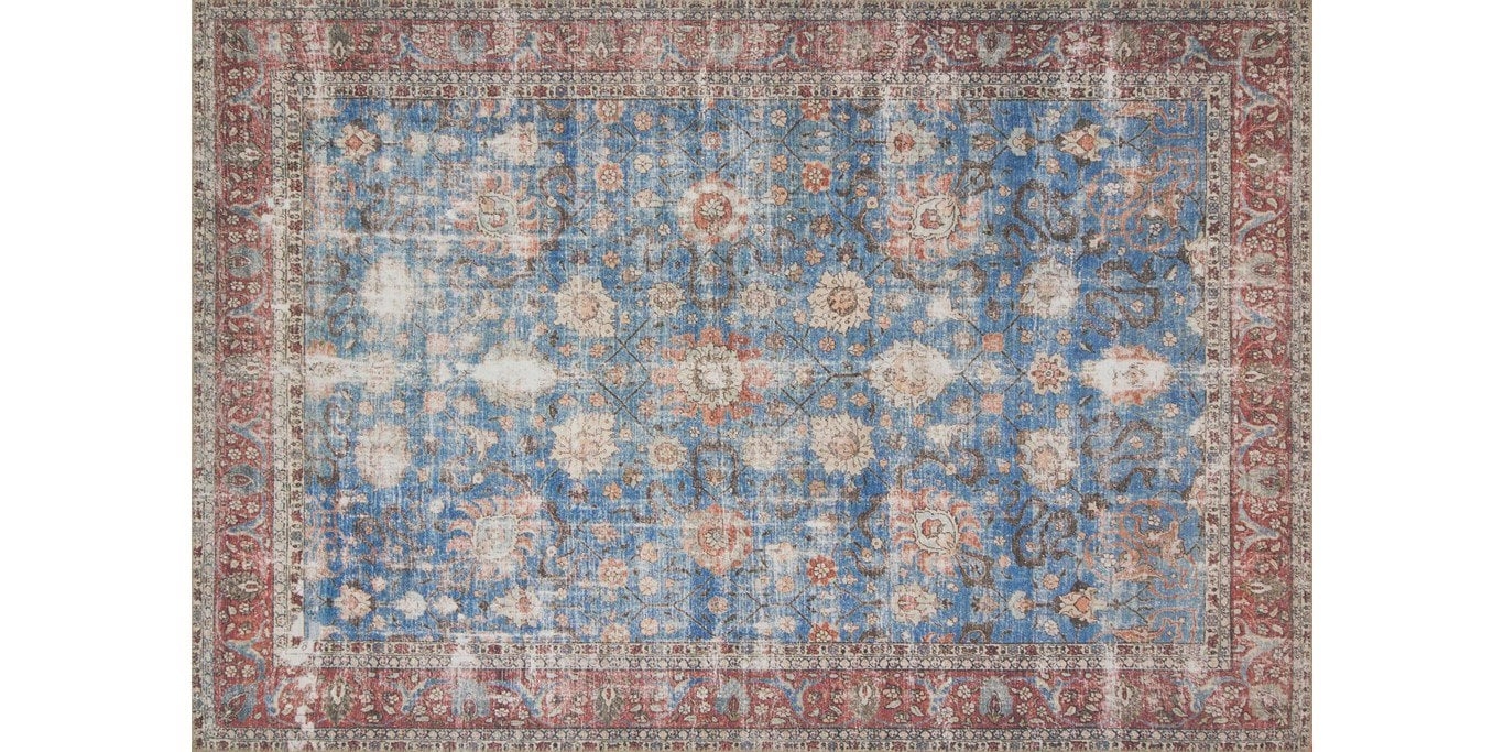 Loloi Loren Blue / Brick 2'-6" x 7'-6" - Image 0