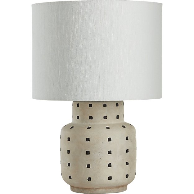 grid black and white polka dot table lamp - Image 0