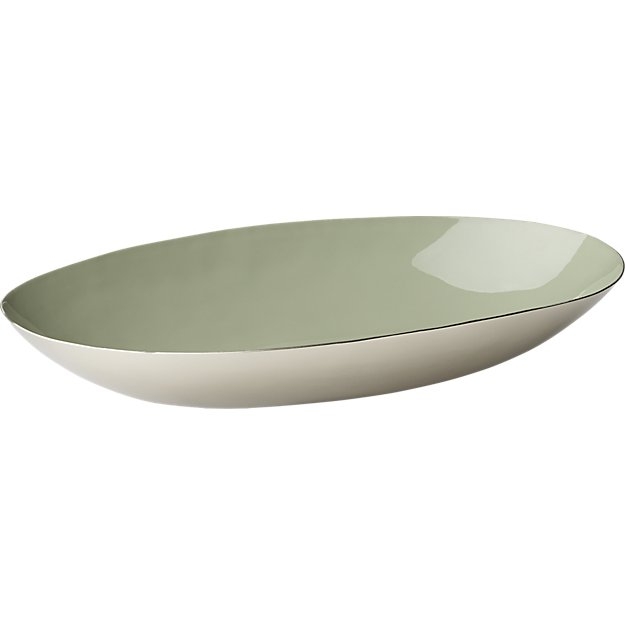 oar medium enamel mint bowl - Image 0