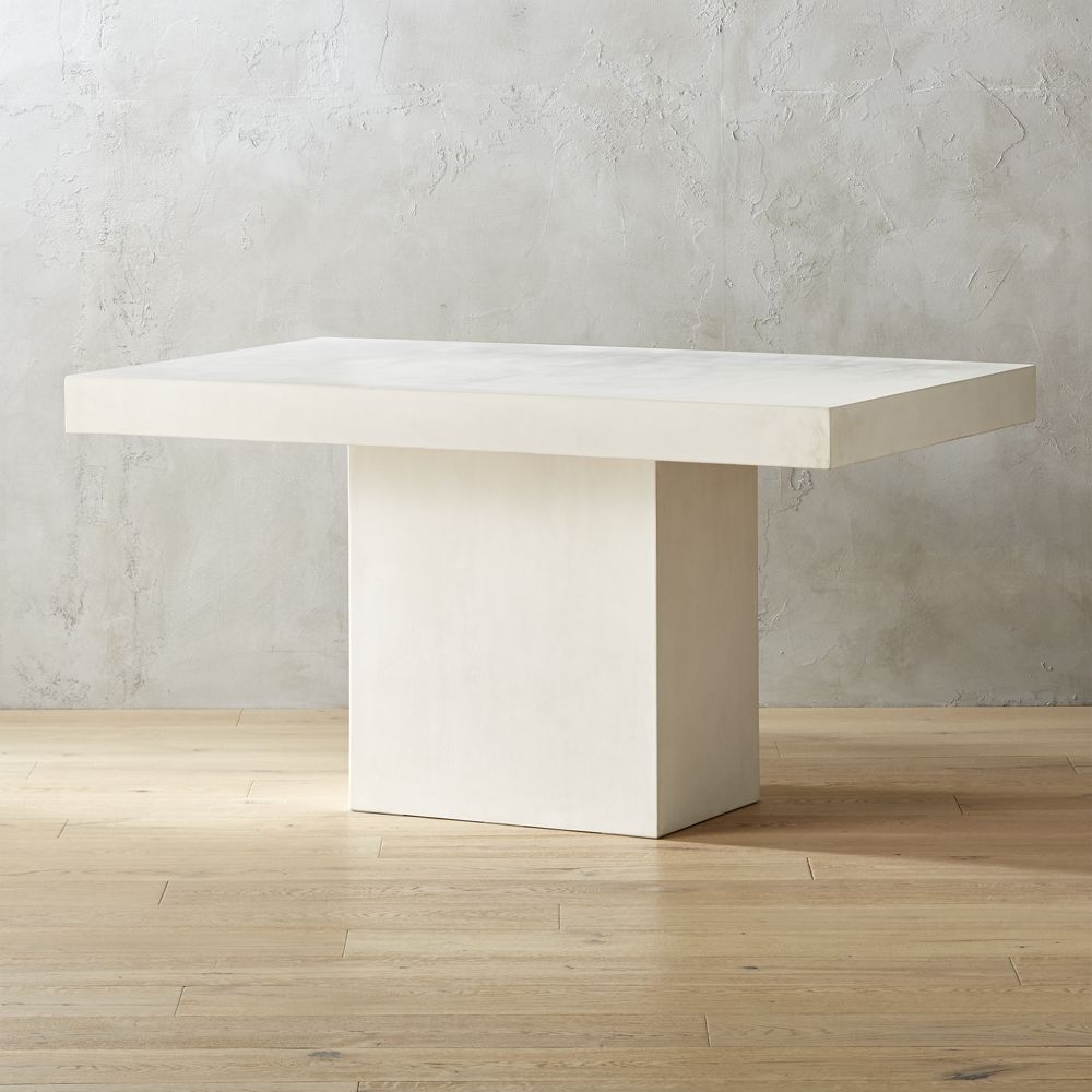 Fuze Ivory White Stone Dining Table - Image 0